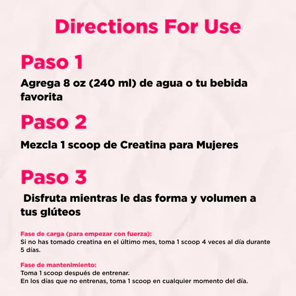 Creatina monohidratada para mujeres